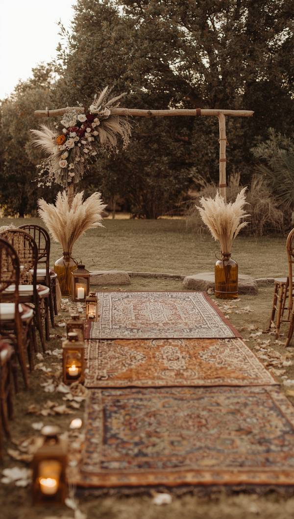 Boho outdoor ceremony — the whole ceremony